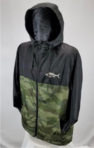 Windbreaker Black with Camouflage contrast